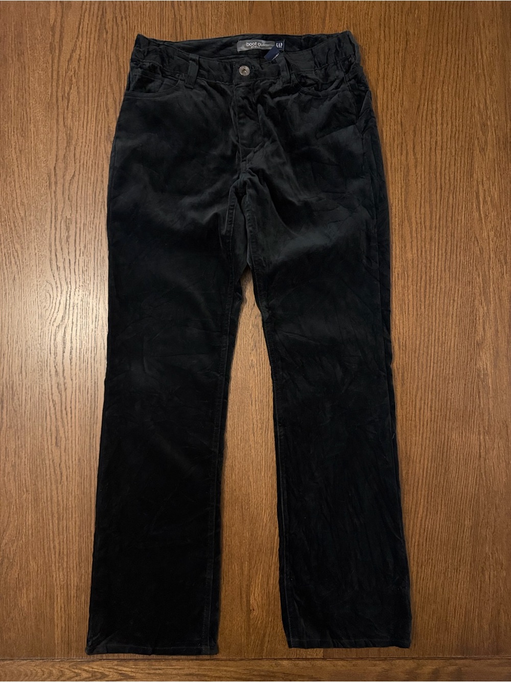 Vintage GAP Women’s Black Bootcut Stretch Velvet Jeans